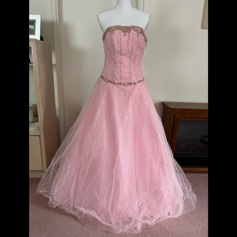 Pink sparkley ball gown